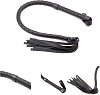 SMD Stud, Leather Whip and Flogger, BDSM Μαστίγιο 85cm, Black