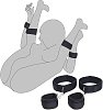 SMD Restrain me, Thigh And Wrist Cuffs, BDSM Σετ Δεσίματος Μηρού με Καρπό, Black