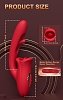 SMD Multitasker, Clitoral Licking, Flapping and G Spot Vibrator 3-in1, Διπλός Δονητής με 9 Vibrating Modes, Red