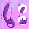SMD Double Trouble Clitoral Licking and G Spot Vibrator 2-in1, Διπλός Δονητής με 10 Vibrating Modes, Purple