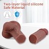 SMD Mr. Big, Realistic Dildo with Dual Layer Silicone, Ρεαλιστικό Ομοιώμα Πέους με Όρχεις και Βεντούζα, 22cm, Brown