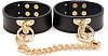 SMD Twisted Metal, BDSM Supreme HandCuffs, Black / Gold