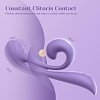 Tracy's Dog Junibell Clitoral Rabbit Vibrator, Dual Stimualtion, Liquid Silicone, 10 Vibration Modes, Whisper-Quiet, Lavender