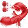 SMD Multitasker X3, Clitoral Licking, Flapping & G Spot Vibrator 3-in1, Δονητής με 7 Vibration & Flapping, Licking Modes, Red