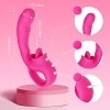 SMD Double Trouble Clitoral Licking and G Spot Vibrator 2-in1, Double Vibrator with 10 Vibrating Modes, Fuchsia