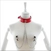 SMD Nachtschicht, Nipple Clamps & Collar with Chain BDSM Set, Σφιγκτήρες Θηλών και Αλυσίδα με Κολάρο, Black/Red