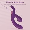 Tracy's Dog Beta Rabbit 3-in-1 Sucking Swing Vibrator, 3 Suction & 10 Vibration Modes, Purple