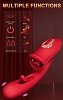 SMD Multitasker, Clitoral Licking, Flapping and G Spot Vibrator 3-in1, Διπλός Δονητής με 9 Vibrating Modes, Red