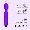 SMD Vibrator Wand, Ασύρματος Κλειτοριδικός δονητής, 20 Vibrations & 8 intensities, Purple