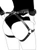 SMD Submissive Harness & Cuffs BDSM Set, Σετ Harness και Χειροπέδες, PU Leather, Black