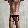 SMD Men’s Lace Garter Lingerie, Black
