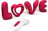 Tracy's Dog LOVE Remote Couple Interactive Kit, Dual Cock Ring, Couple & Finger Vibrator with Vibrating Bullet, Red