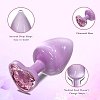 SMD Butt Plug, Πρωκτική Σφήνα S 7cm, Purple / Pink Heart