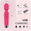 SMD Vibrator Wand, Ασύρματος Κλειτοριδικός δονητής, 20 Vibrations & 8 intensities, Pink