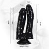 SMD Twisted Twins, Double Ended Realistic Dildo, Suction Cup Base, 16-18cm, Black
