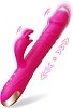 SMD Holy Motors, Rabbit Clitoral Stimulation and G Spot Vibrator 2-in1, Διπλός Δονητής με 3 Thrusting & 10 Vibrating Modes, Pink