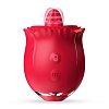 SMD Keeps Giving, Tongue Clitoral Rose Vibrator με 9 Licking + 9 Vibrating Modes, Rose Red