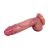 SMD NEON XL, Premium Realistic Dildo 22.4cm, Ρεαλιστικό Ομοιώμα Πέους με Όρχεις και Βεντούζα, Caramel