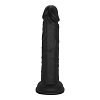 SMD New Stallion Mini, Realistic Liquid Silicone Dildo 13cm, Ρεαλιστικό Ομοιώμα Πέους με Βεντούζα, Black