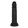 SMD New Stallion Mini, Realistic Liquid Silicone Dildo 13cm, Ρεαλιστικό Ομοιώμα Πέους με Βεντούζα, Black