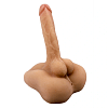 SMD Dual Fantasy, 2-in-1 Sex Doll with 19cm Dildo Bendable and Tight Anus, Flesh