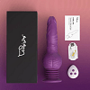 Tracy's Dog Drillme Thrusting Realistic Dildo Vibrator, 3 Bouncing & 10 Vibration Modes, Purple
