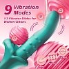 SMD Erotikon, Rose Clitoral Stimulation and G Spot Vibrator 2-in1, Διπλός Δονητής με 27 Stimulating Modes, Green