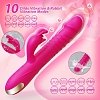 SMD Holy Motors, Rabbit Clitoral Stimulation and G Spot Vibrator 2-in1, Διπλός Δονητής με 3 Thrusting & 10 Vibrating Modes, Pink