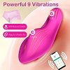 SMD Wearable Panty Thrill Vibrator, App-Controlled Portable Butterfly Vibrator for Couples, 9 Modes, IPX7 Waterproof, Purple