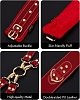 SMD Master's Prey, BDSM Restrain Kit, Adjustable Hand,Ankle & Thigh Cuffs With Waist Strap & BlindFold, PU Leather Harness, Red