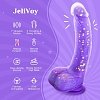 Tracy’s Dog JeliVoy Realistic Dildo 23.5cm με Remote, Λειτουργία Thrusting & Heating, Purple