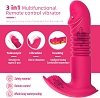 SMD Eros Rex, 3-in-1 Thrusting & Heating Vibrator With Remote Control, 12 Vibration & Thrust Modes, Red