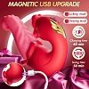 SMD Tongistador, Dual Tongue Vibrator με 10 Licking & Thrusting Modes, Red