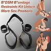 SMD Control me, BDSM Neck, Handcuffs & Thigh/Ankle Restraint System, Black