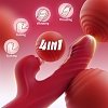 SMD Mephisto Clitoral Stimulation and G Spot Vibrator 2-in1 Realistic Vibrator Dildo 22,5cm με App, Thrusting & Licking Function