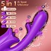 SMD Multitasker, Clitoral Licking, Flapping and G Spot Vibrator 3-in1, Διπλός Δονητής με 9 Vibrating Modes, Purple