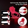 SMD Rose Ring, 2-in-1 Vibrating Cockring with Clitoral Stimulator, Δαχτυλίδι Πέους & Κλειτορίδας Δονούμενο Σιλικόνης, Pink