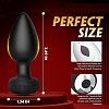 SMD Vibra Plug, Remote Controlled Butt Plug Vibrator, Πρωκτική Σφήνα με Δόνηση με Χειρισμό μέσω Remote, Black