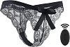 SMD Play Wearable, Underwear with Built-in Bullet Vibrator with Remote Control, Black