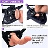 SMD Sentinel, Strap on Harness με Ρεαλιστικό Dildo & Adjustable Waist and Thighs, Brown