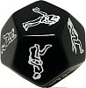 SMD Lucky Lovers Black Dice, Couples Game Intimacy Night Dice with 12 Positions, Ερωτικό Ζάρι για Ζευγάρια με 12 Στάσεις, Black