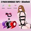 SMD Well Behaved, 4-Pack Bondage Sex Tape Set BDSM, 3 Ταινίες Δεσίματος (10m.) σετ με Μάσκα, Various Colors