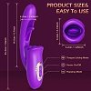 SMD Multitasker, Clitoral Licking, Flapping and G Spot Vibrator 3-in1, Διπλός Δονητής με 9 Vibrating Modes, Purple