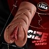 SMD Vixen Destiny, 2-in-1 Masturbator with 3D Textured Realistic Pussy & Ass, Brown