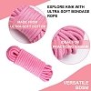 SMD Bow Tie 5m., Σετ των 3τμχ, Hemp Rope with Metal Tip, BDSM Σχοινί Δεσίματος Βαμβακερό, Pink