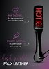 SMD BXTCH Fetish Spanking Paddle Series, BDSM Imprint Spanking Paddle, Faux Leather, 32cm, Black/Red