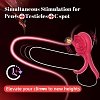 SMD Rose Ring, 2-in-1 Vibrating Cockring with Clitoral Stimulator, Δαχτυλίδι Πέους & Κλειτορίδας Δονούμενο Σιλικόνης, Pink