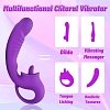 SMD Double Trouble Clitoral Licking and G Spot Vibrator 2-in1, Διπλός Δονητής με 10 Vibrating Modes, Purple