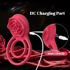 SMD Rose Ring, 2-in-1 Vibrating Cockring with Clitoral Stimulator, Δαχτυλίδι Πέους & Κλειτορίδας Δονούμενο Σιλικόνης, Pink