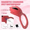 SMD Dual Vibe, 2 in 1 App Controlled Wearable Clitoral Vibrator & Penis Ring Vibrator, 9 Vibration Modes, Red